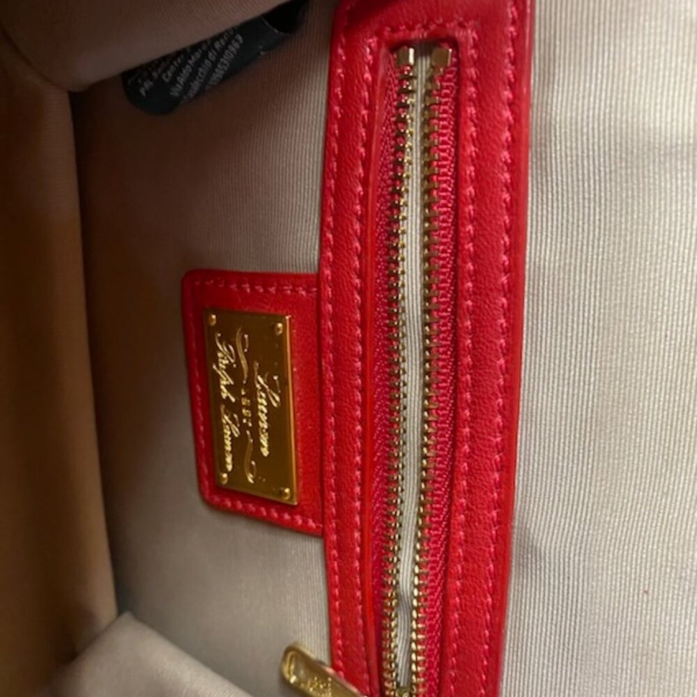 Lauren Ralph Lauren Women’s Red Leather Clutch Bag - Picture 5 of 13
